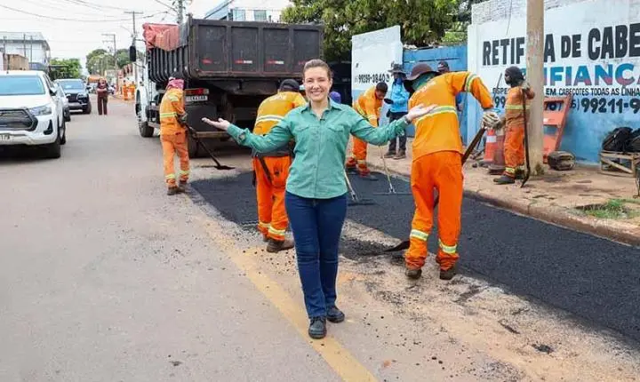 Primeira etapa do Acelera VG já recuperou mais de 6 mil buracos, afirma Flávia Moretti